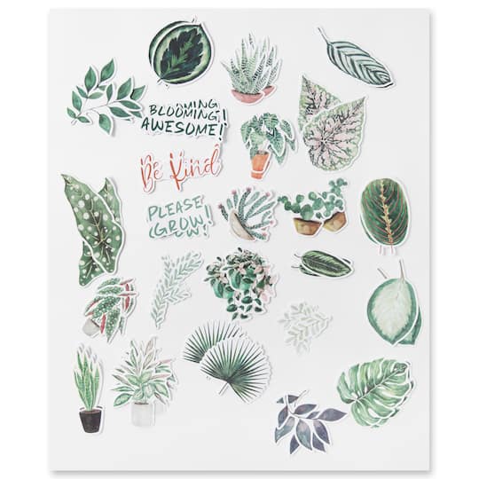 12 Pack: Green Plants Die Cut Stickers by Recollections™